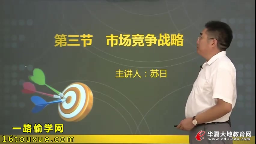 自学考试市场营销学视频课程 自考市场营销学00058辅导教学视频 自考视频教程 第三节 市场竞争战略哔哩哔哩bilibili