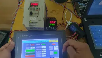 昆仑通态触摸屏通过串口/网口转换器与多台设备进行MODBUS TCP通讯