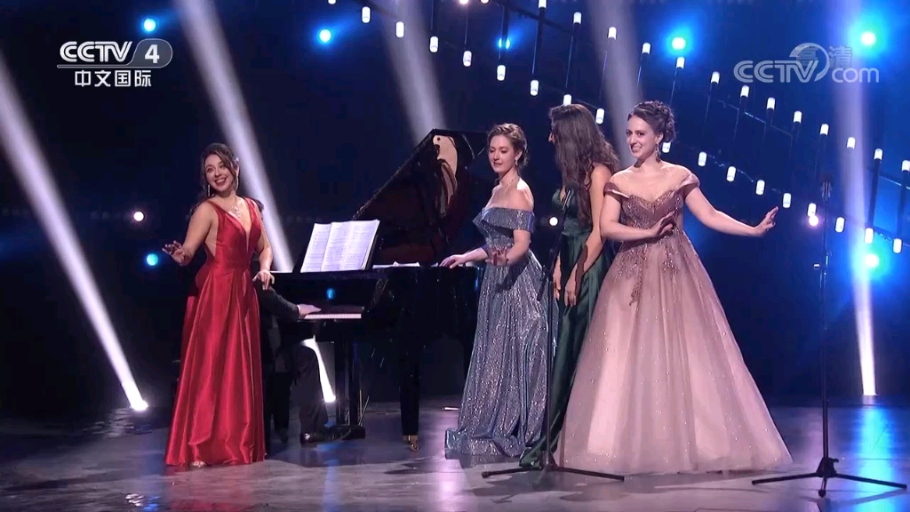环球综艺秀美国塞尔维亚墨西哥女高音合唱咏鹅改编唐诗