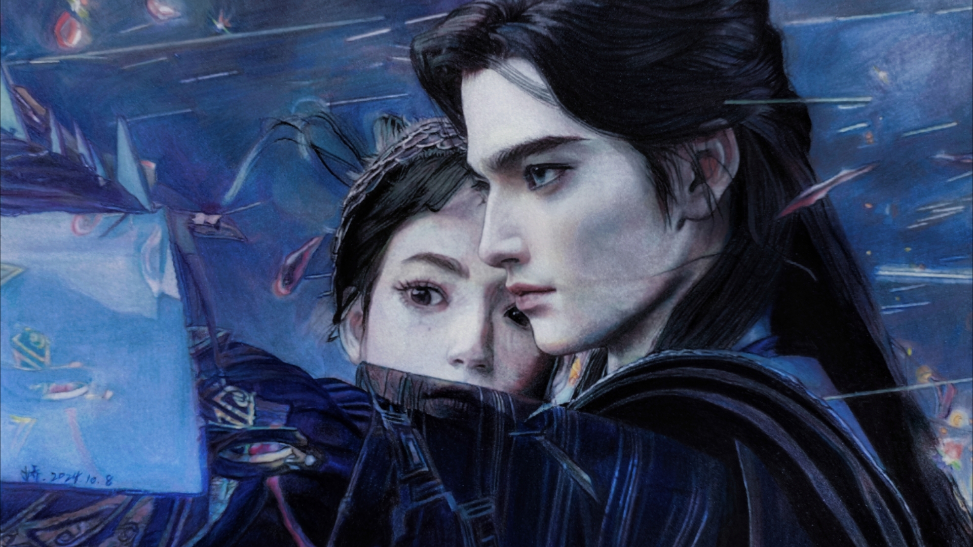 《眷思量》镜玄屠丽写实彩铅手绘画