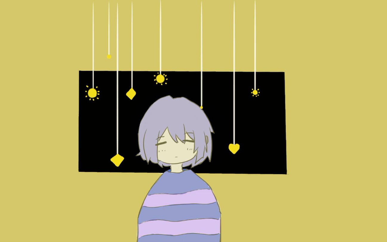 【传说之下手书】frisk落下 一闪一闪亮晶晶,满天都是小决心