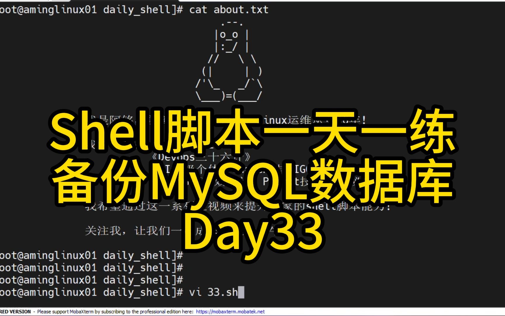 Shell脚本一天一练Day33-MySQL备份脚本