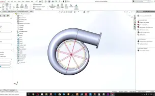 下载视频: SolidWorks 创建蜗壳流体域