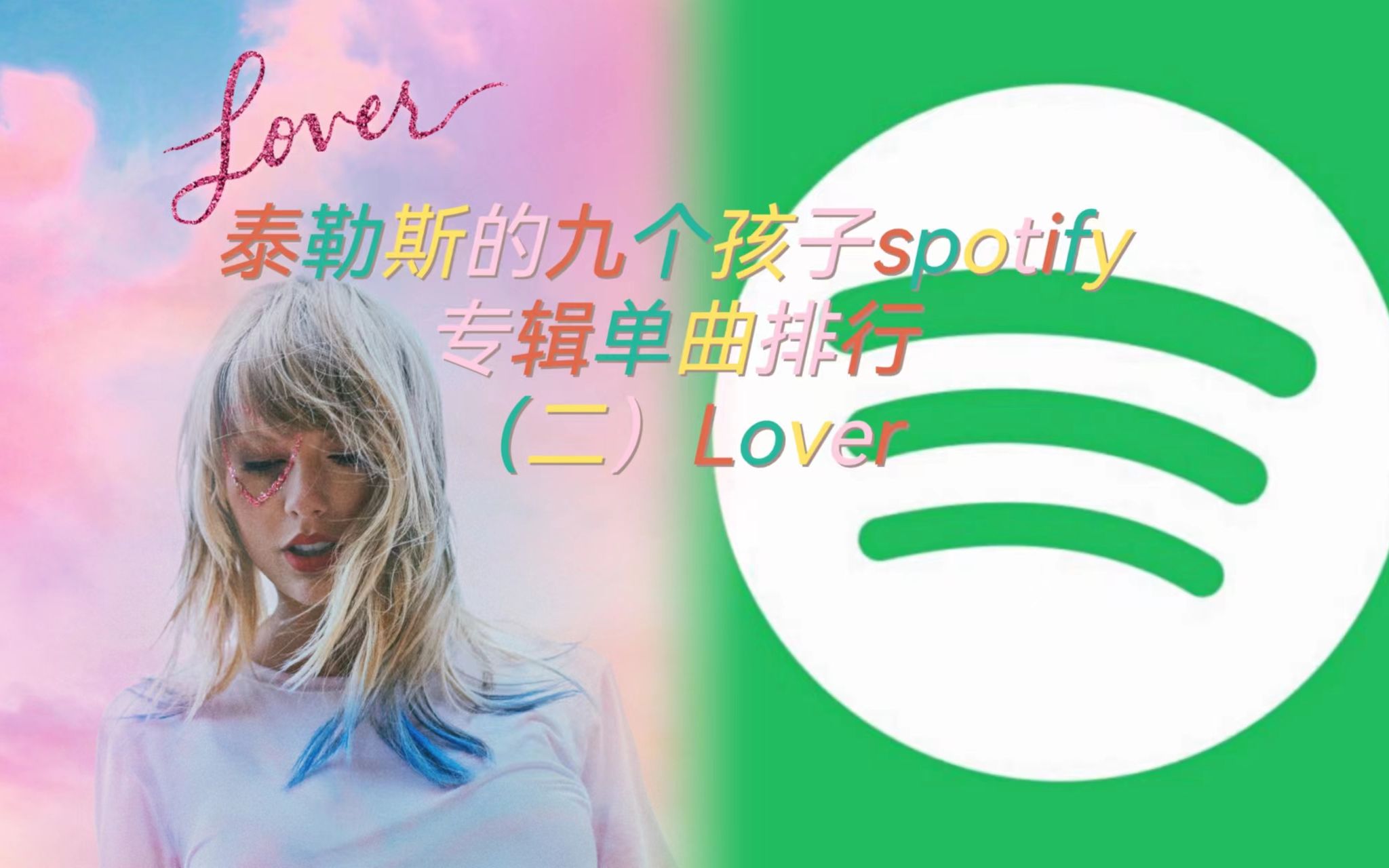 夏天来了,该听什么不用说了吧~Taylor Swift的spotify专辑单曲排名 Lover爱人哔哩哔哩bilibili