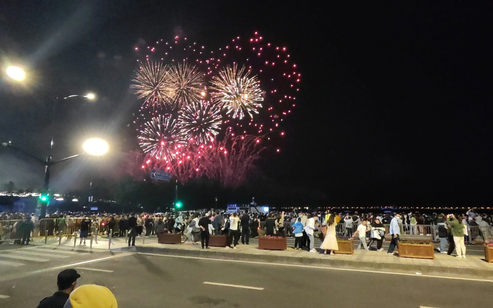 临港新年烟花秀图片