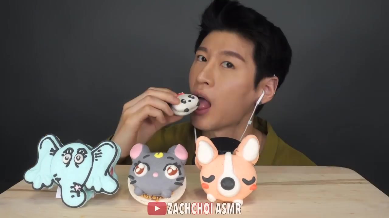 zachchoi大口吃播马卡龙甜点
