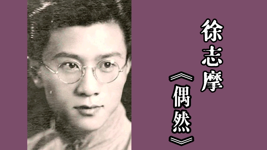 《偶然》是现代诗人徐志摩于1926年5月创作的一首诗词.此诗主要是诗人对人生、情感的深切感悟.哔哩哔哩bilibili