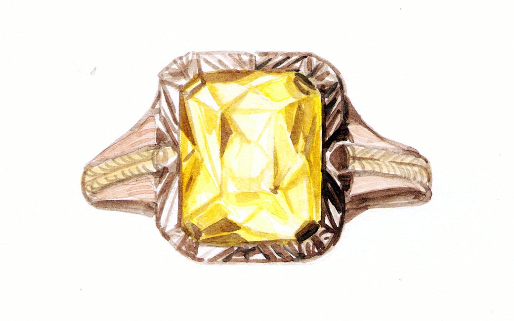 【高清原速】手绘黄宝石戒指~颜彩【高清原速】手绘茶色戒指~颜彩