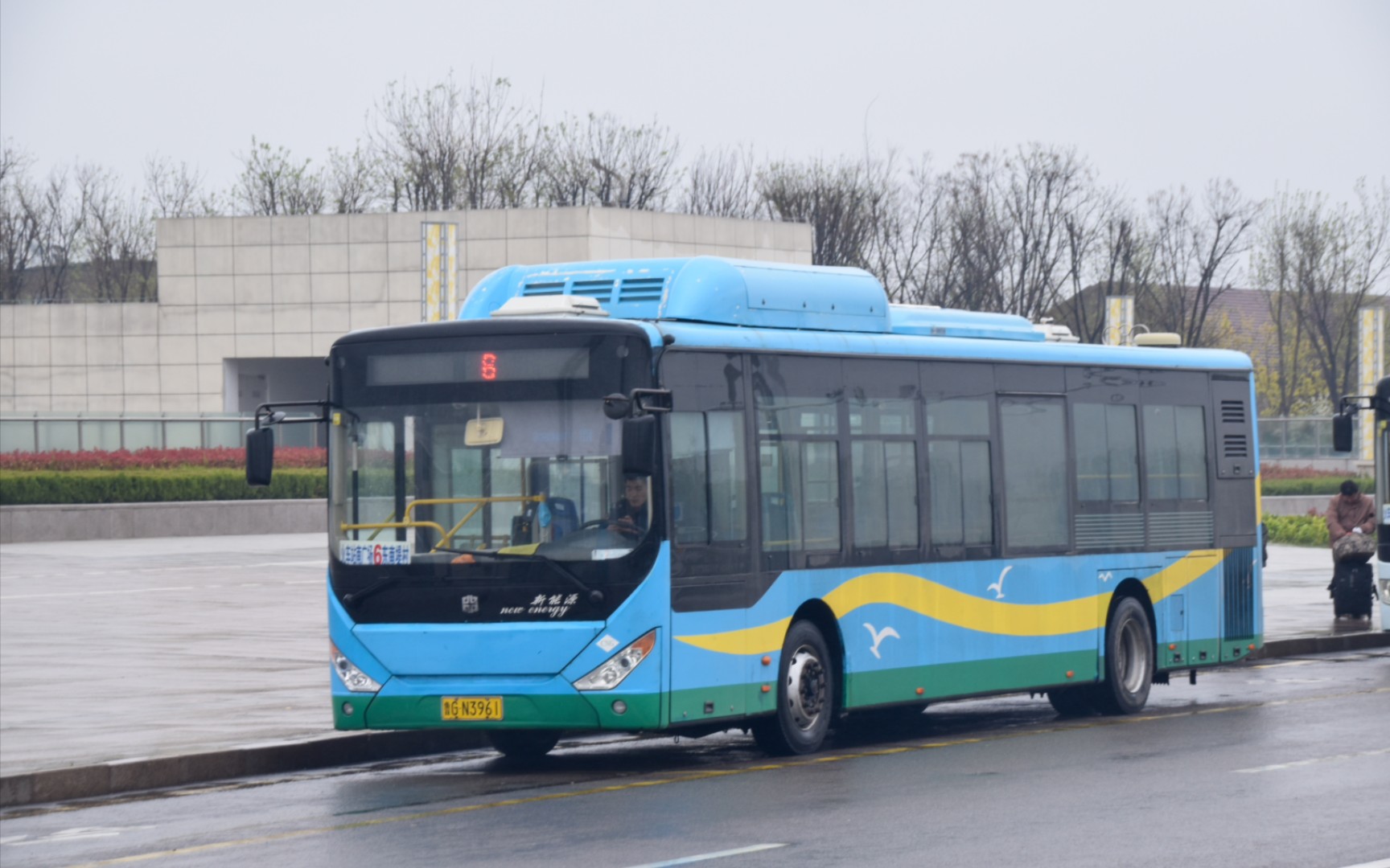 【清明雨上61雨中鸢都】潍坊公交鸢都巴士6路上行前方展望pov视频