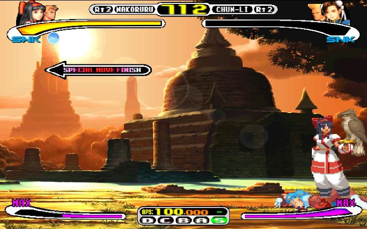 [图]DC《CAPCOM vs SNK 2000》(日版)街机模式最高难度坂崎亮和娜可露露一命全胜通关