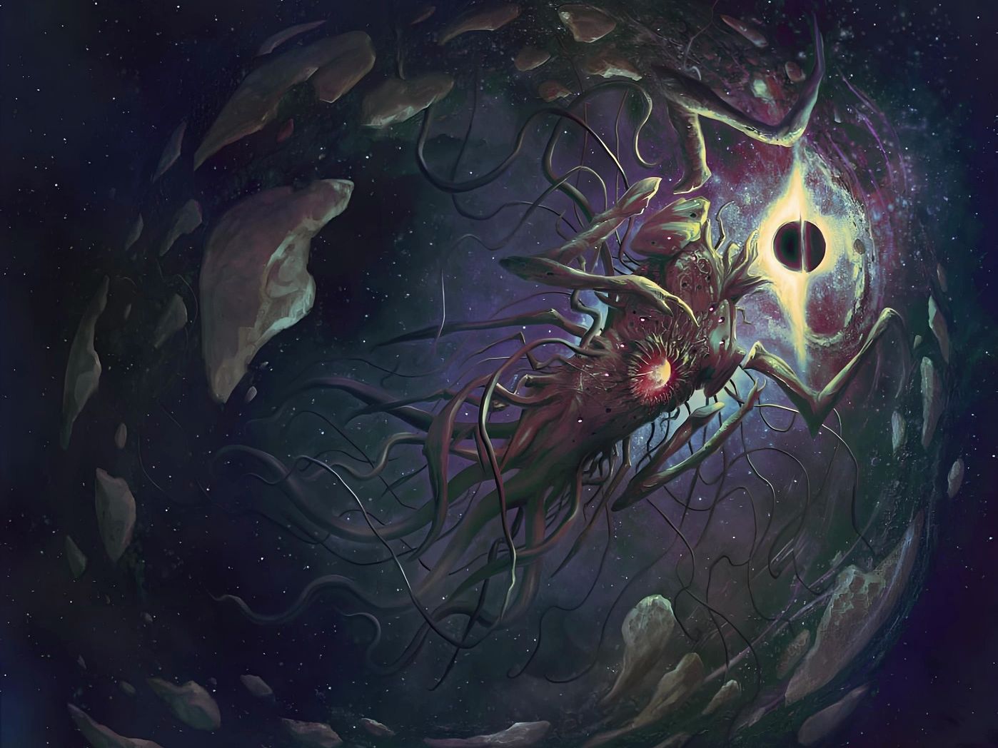 【ai眼中的克苏鲁神话宇宙】万千魔神之首-阿撒托斯-寒母-巨剑x克苏鲁