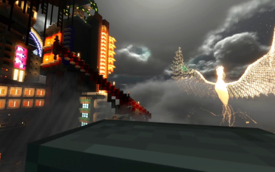 《minecraft》光影下的方块夜之城