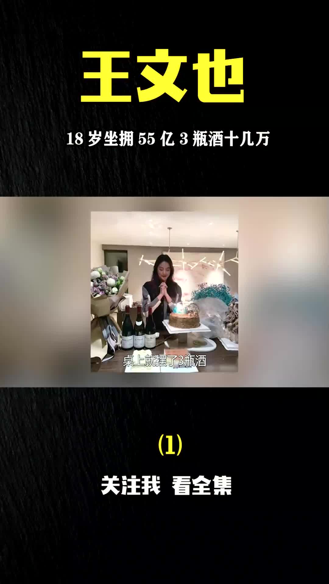 “华谊公主”王文也:18岁坐拥百亿身家,生日3瓶酒顶思聪100瓶!哔哩哔哩bilibili