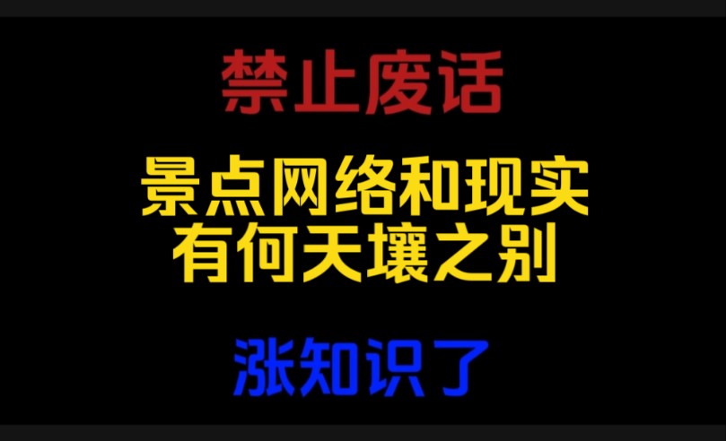 禁止废话:景点网络和现实有何天壤之别?涨知识了哔哩哔哩bilibili