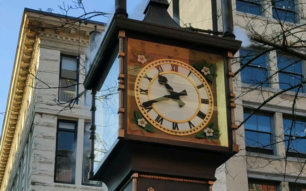 温哥华的网红蒸汽钟