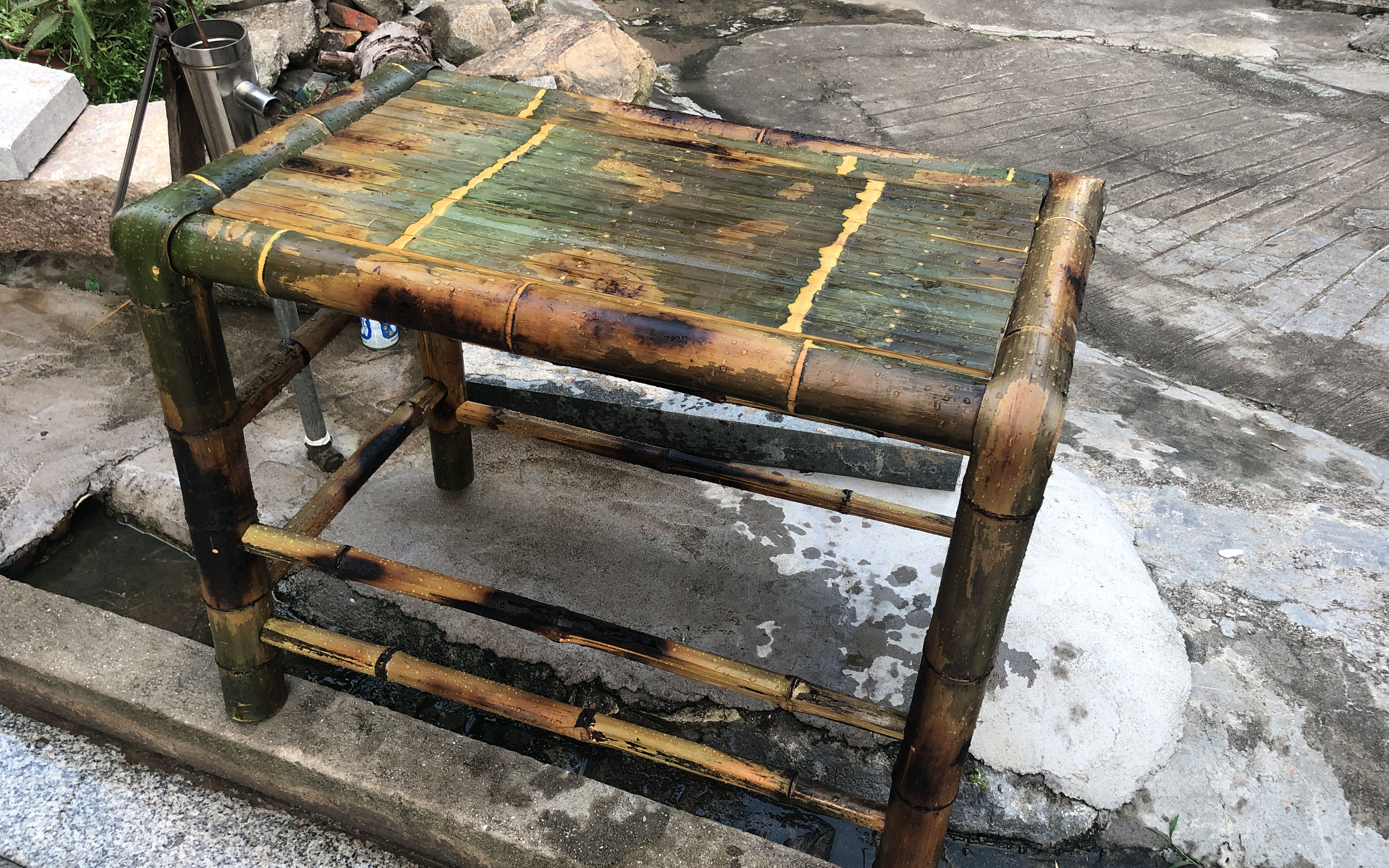 自制竹桌竹桌到底是怎么做出来的都在这