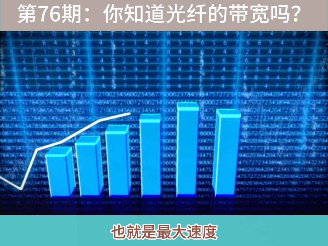 第76期:你知道光纤的带宽吗?