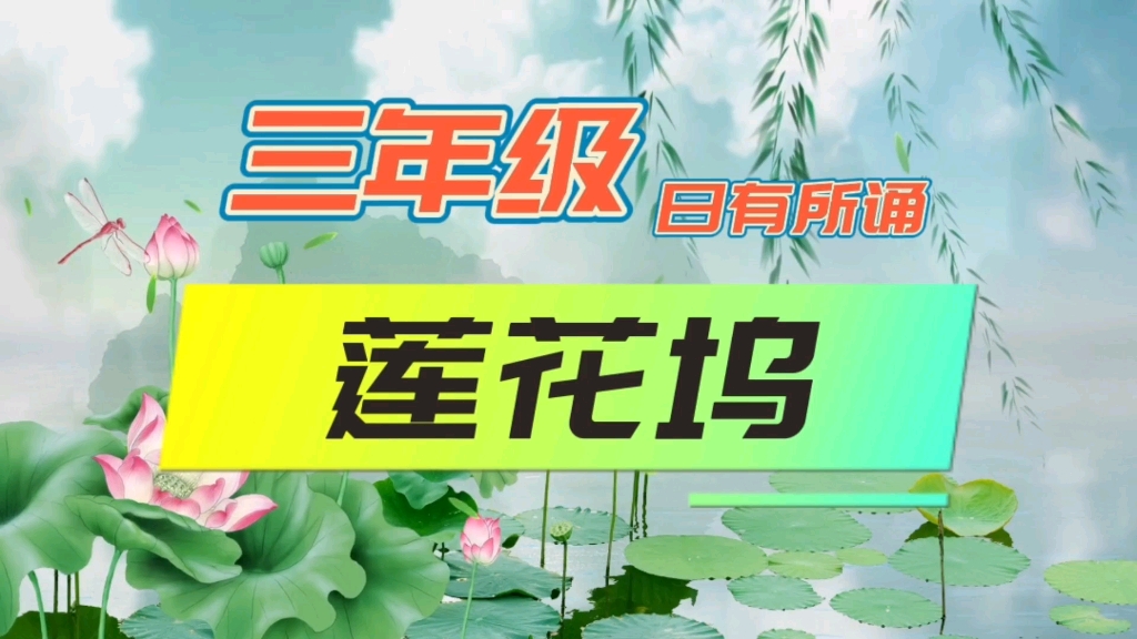 日日采莲去,洲长多暮归!《莲花坞》陪孩子日有所诵!哔哩哔哩bilibili