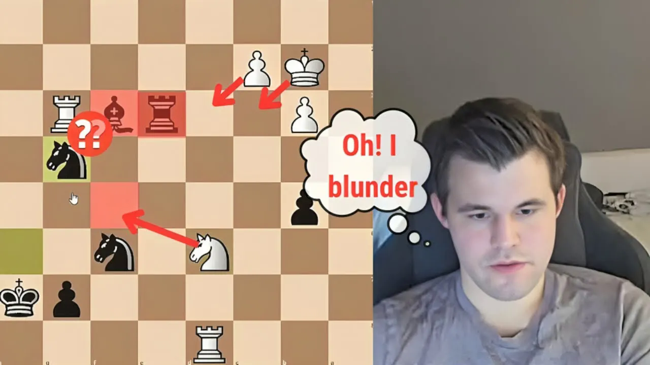 absolute chess - a knight blunder does not stop magnus from