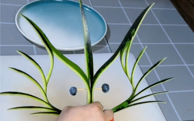 西瓜皮草花制作教程你们觉得这个草花像什么呢