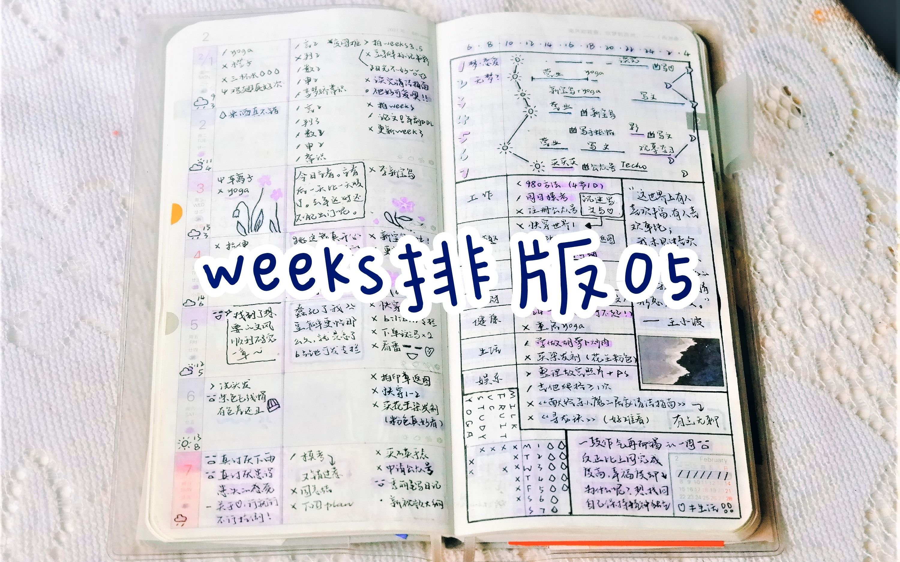 【江】横向时间轴 | 八维周计划 | L型打卡 | 用weeks写bujo哔哩哔哩bilibili