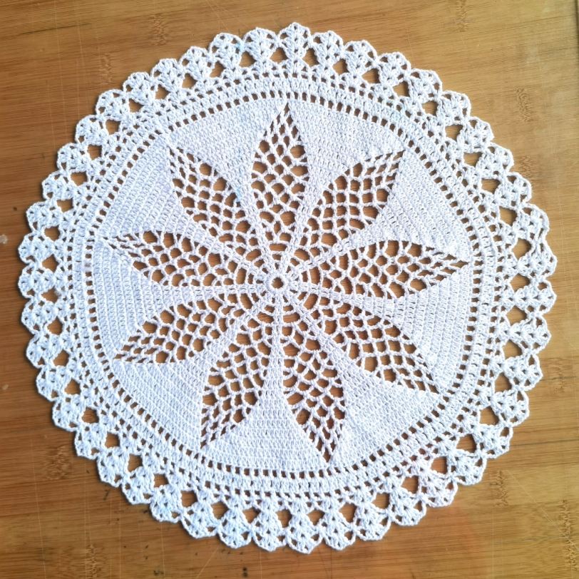 纯棉手工钩织茶具装饰垫