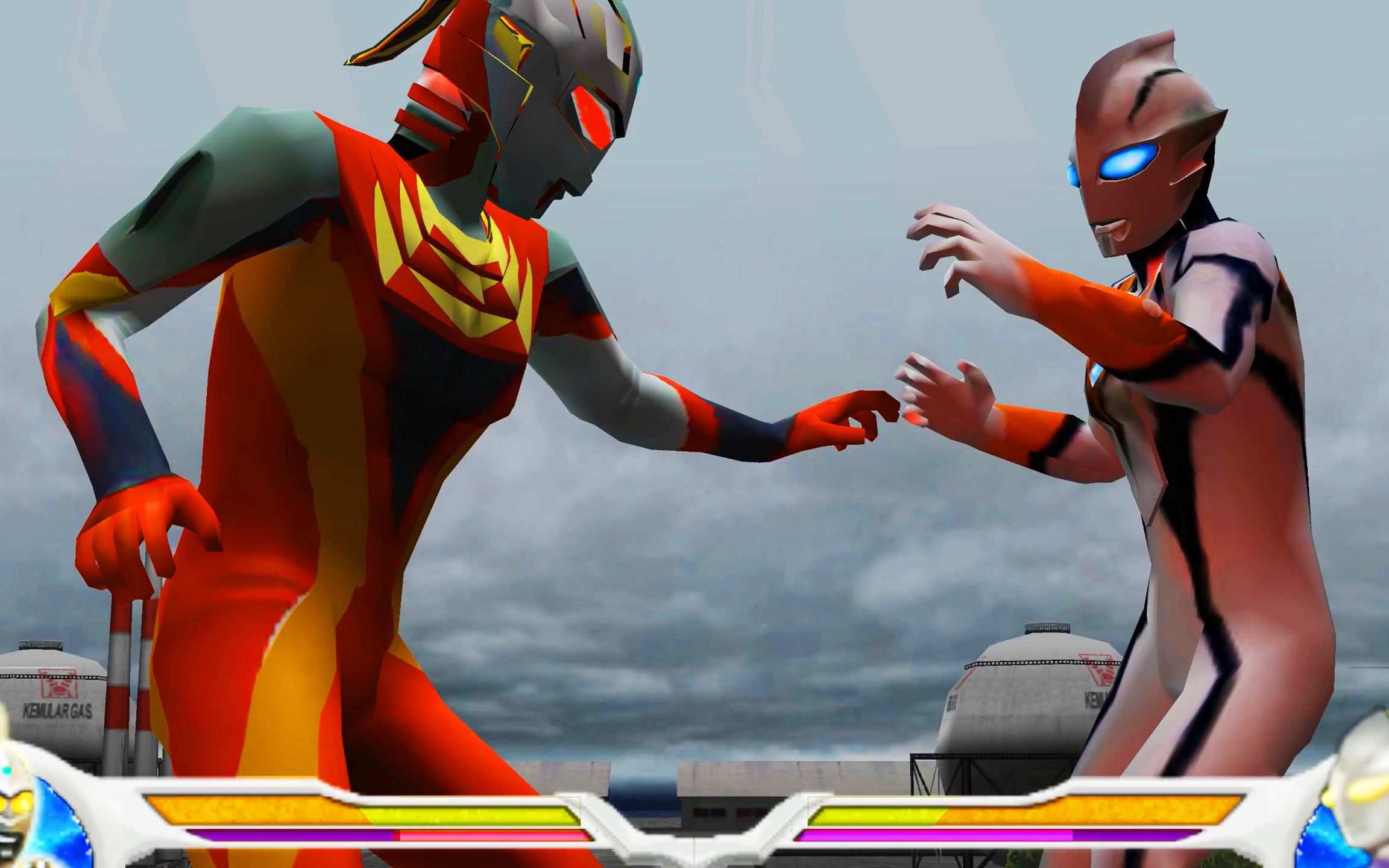 火焰赛文奥特曼vs邪恶迪迦,火焰赛文帅爆了好吧!