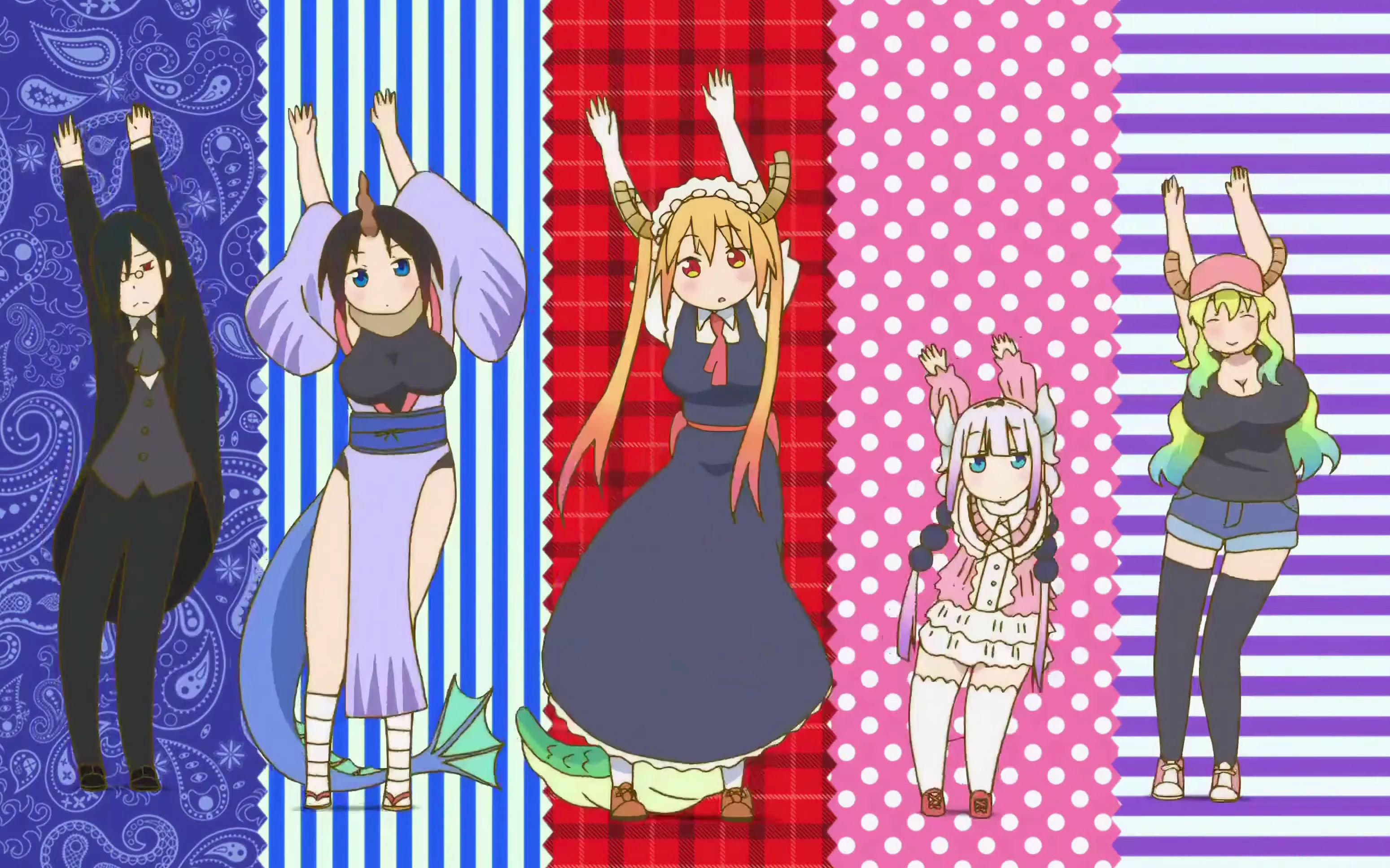 【4k 60fps】小林家的龙女仆 op 小林さんちのメイドラゴン op