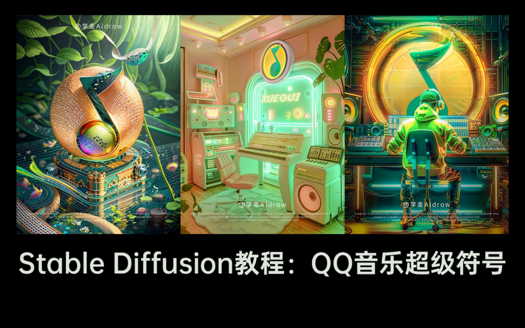 Stable Diffusion教程:QQ音乐超级符号哔哩哔哩bilibili