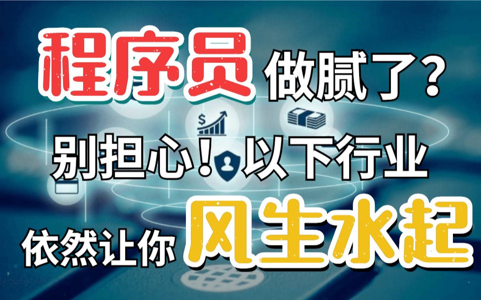 程序员想转行怎么办??这几个行业绝对是最完美的哔哩哔哩bilibili