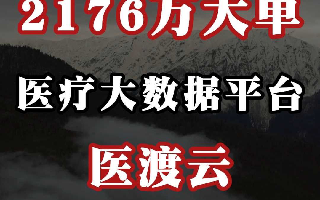 2176 万大单、医疗大数据平台:医渡云(中)哔哩哔哩bilibili