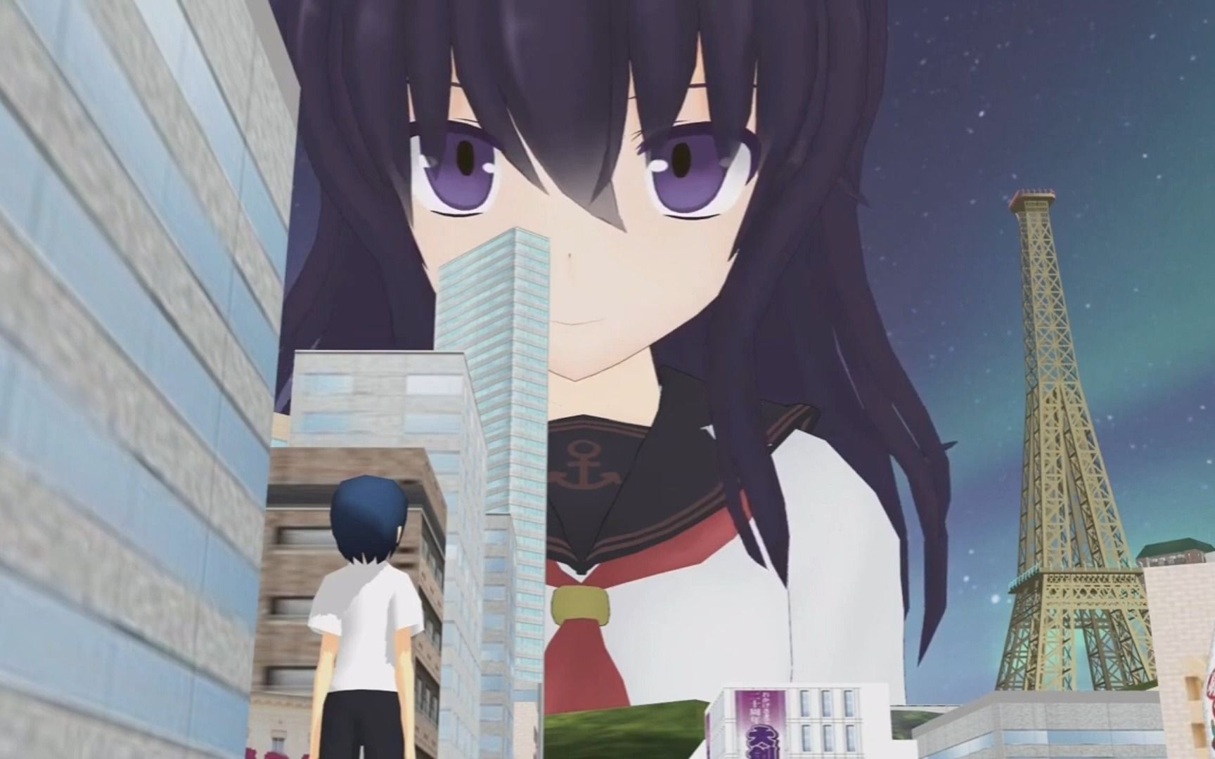 巨大娘星的地球 巨大化 [mmd giantess]