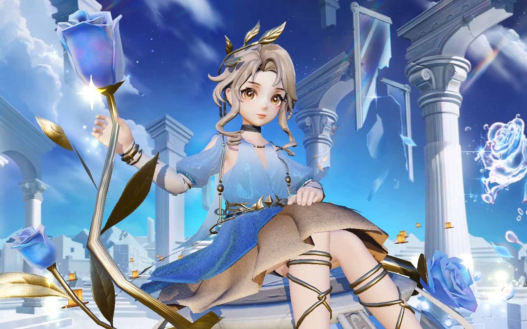 【皮肤展示】天井下全新赏金特典皮肤「沁野兰瑰」