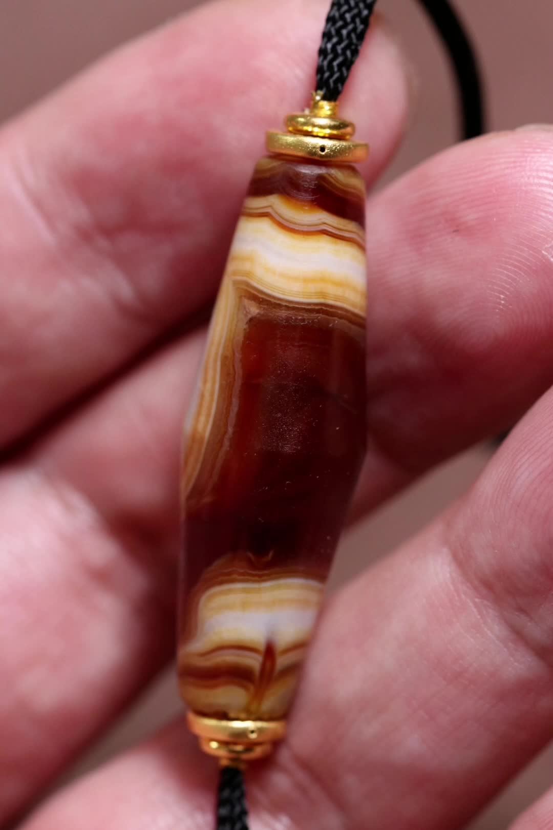 巴克特里亚61千年老蚕丝玛瑙管61非常稀少的千年古珠61品相极好