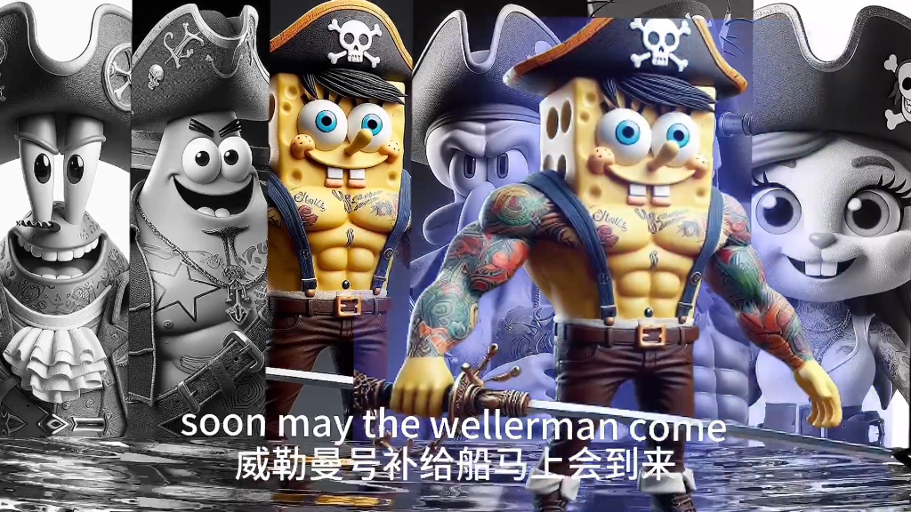 wallerman #加勒比海盗 #比奇堡 #海绵宝宝 #章鱼哥