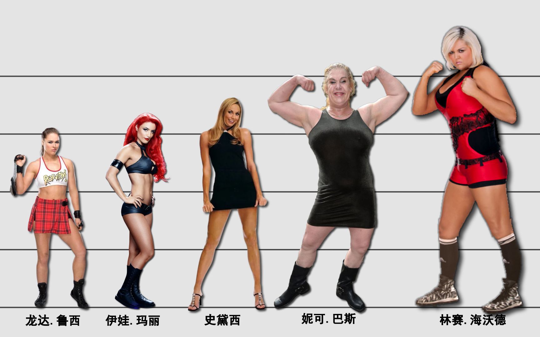 [图]WWE最高的女选手（170cm以上）