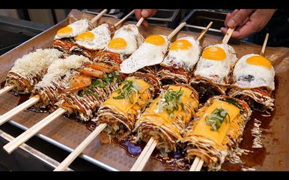 芝士面包 韩国棒子高丽日本 料理 街边小吃 东亚美食 夜市 路边摊美食