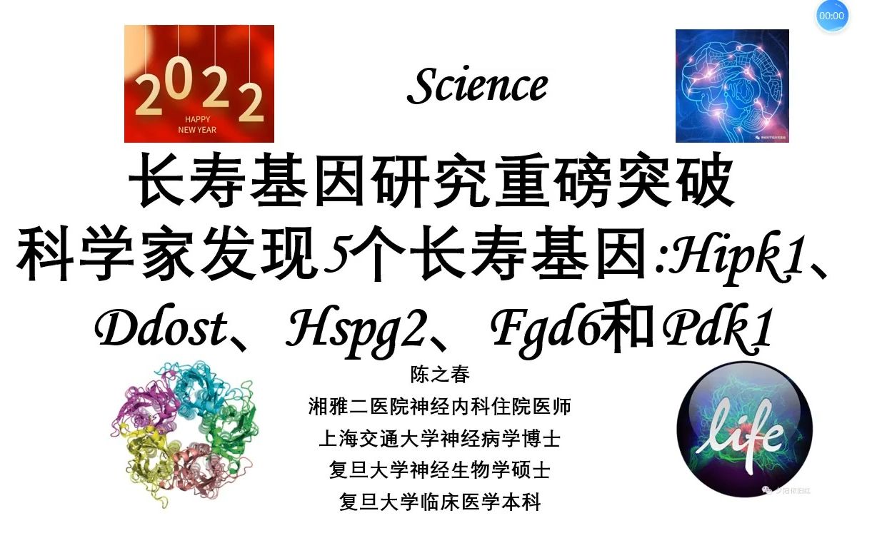 Science—长寿基因研究重磅突破:科学家发现5个长寿基因:Hipk1、Ddost、Hspg2、Fgd6和Pdk1哔哩哔哩bilibili