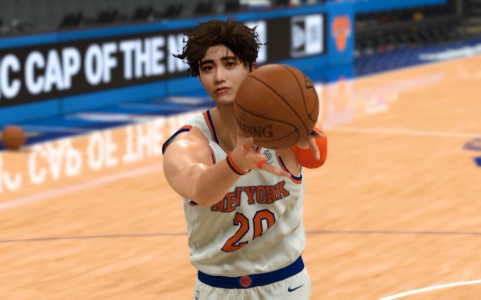 蔡徐坤捏脸nba2k20坤坤上篮爱唱跳rap篮球的坤坤来了