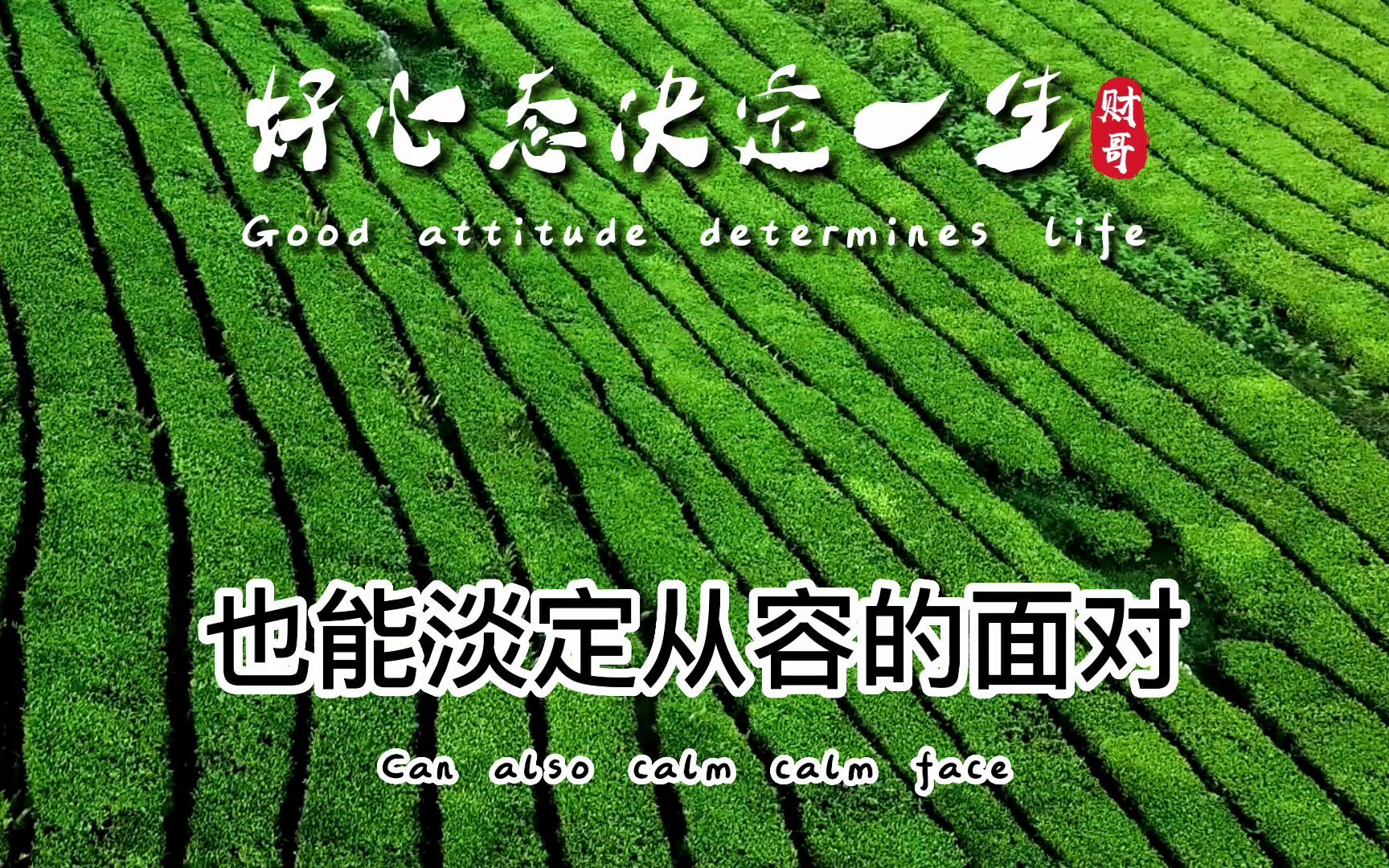 好心态决定一生,得之坦然,失之淡然,争取必然,顺其自然.