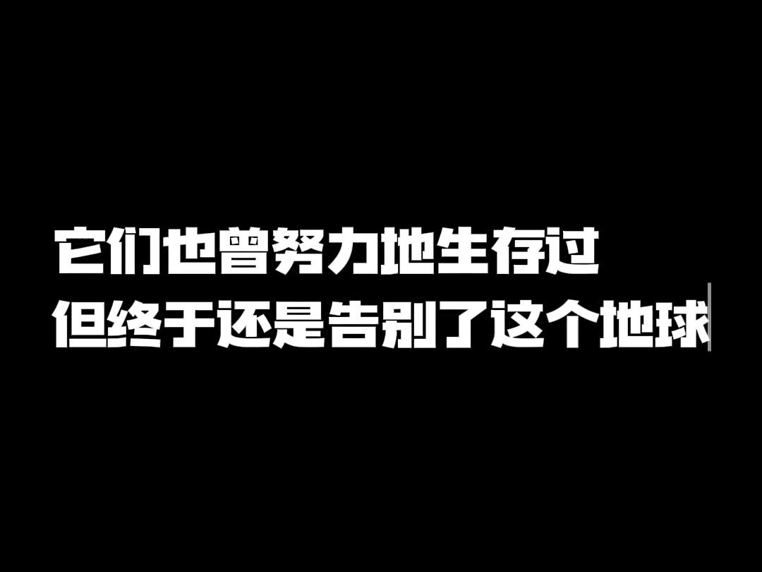 [图]每一个物种的消失，都是人类迈向孤独的脚步！盘点100个消失的物种！