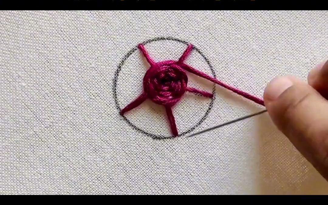 玫瑰花刺绣图片针法图片