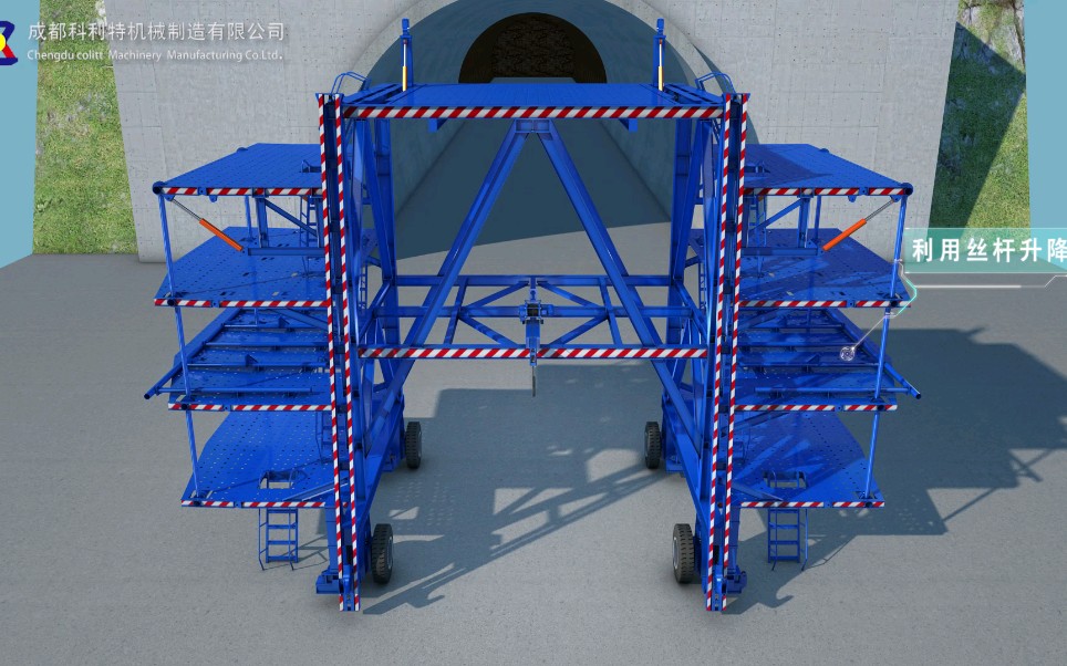 隧道机械化施工成套设备 成都科利特 多功能拱架安装台车哔哩哔哩bilibili