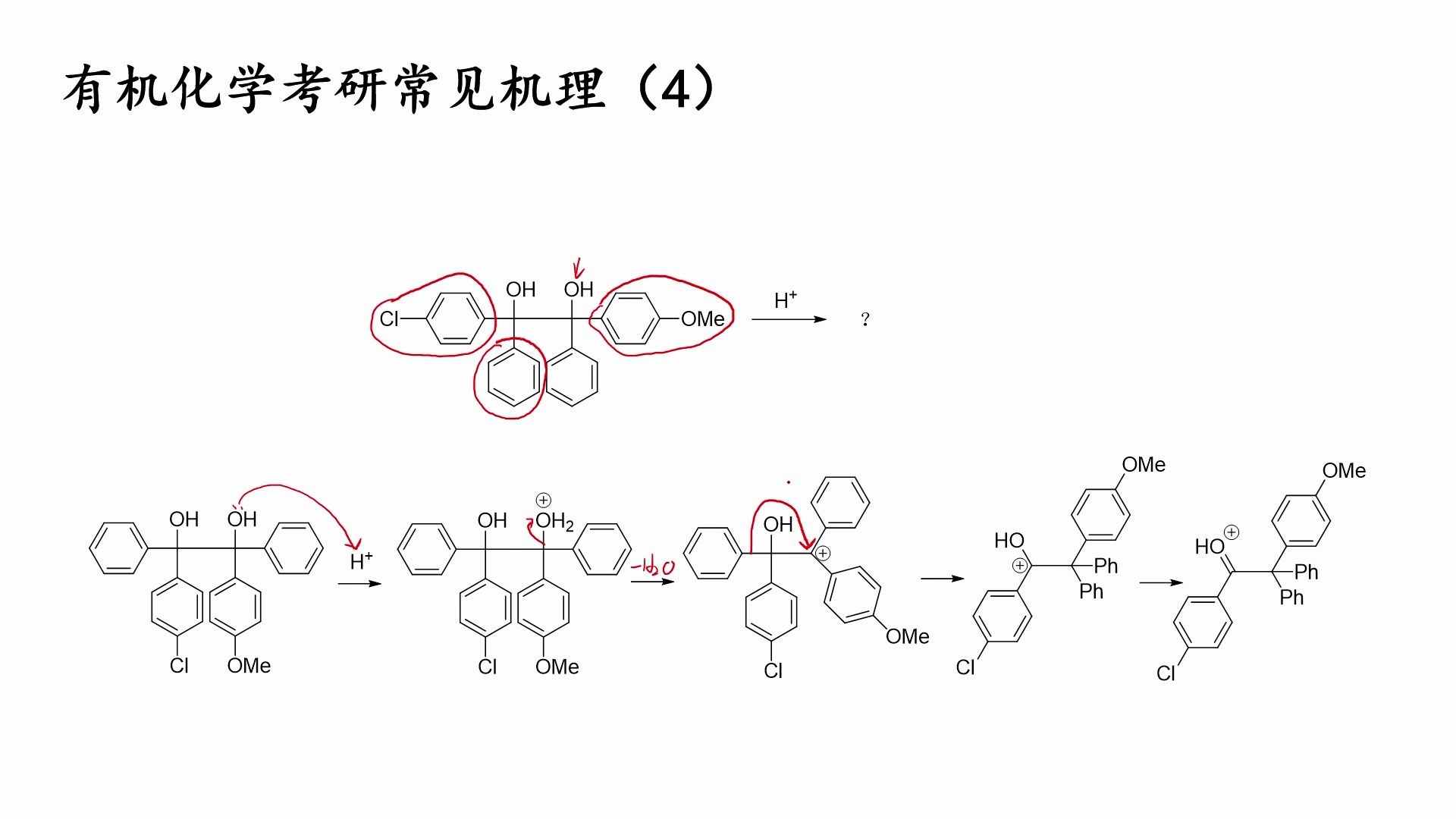 有机化学考研常见机理(4)——频哪醇重排哔哩哔哩bilibili