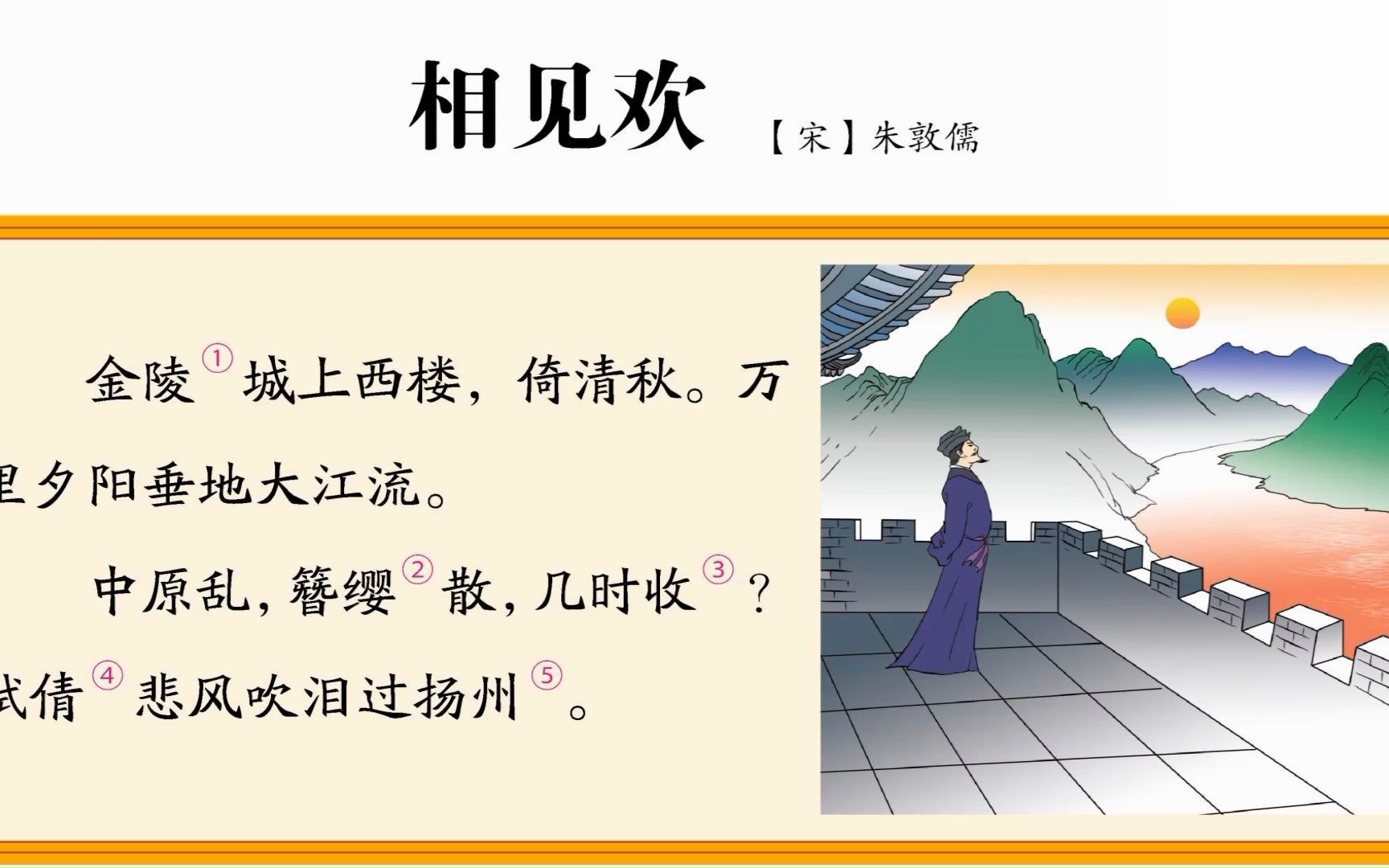 初中生常用古诗词(47)相见欢