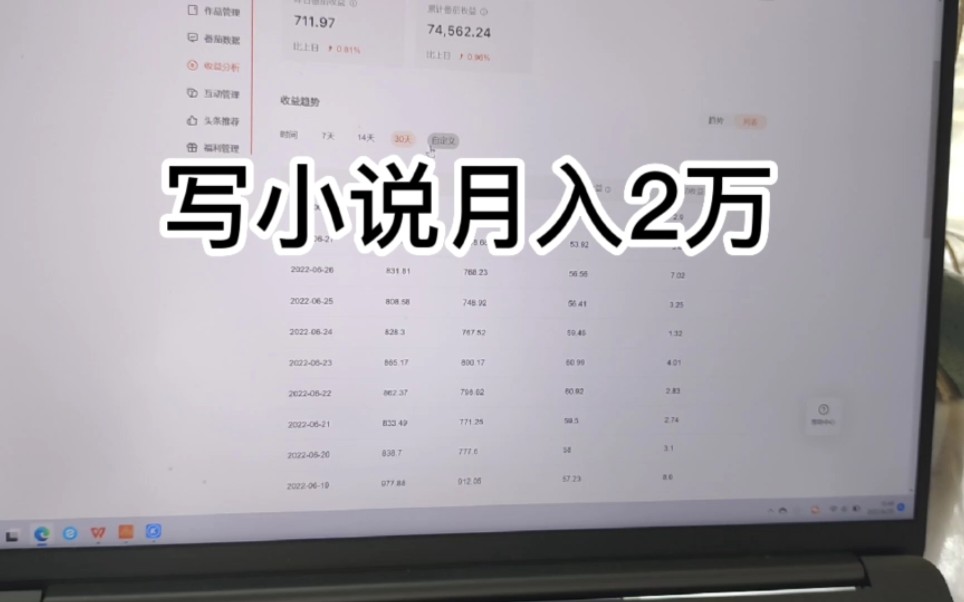 毕业后家里蹲写小说?月入2万了哔哩哔哩bilibili