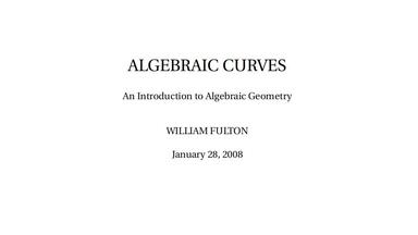 代数曲线讨论班【Algebraic curves by Fulton】第五章