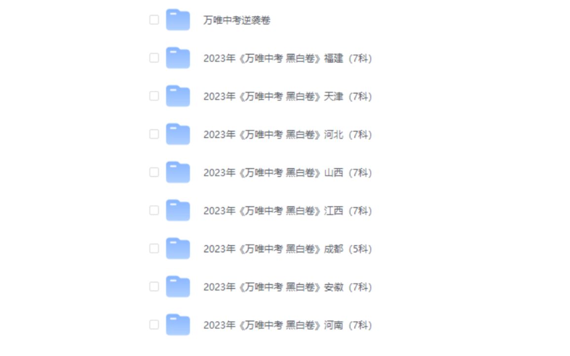 [图]2023年中考万唯各省黑白卷 助力中考！（链接在简介）