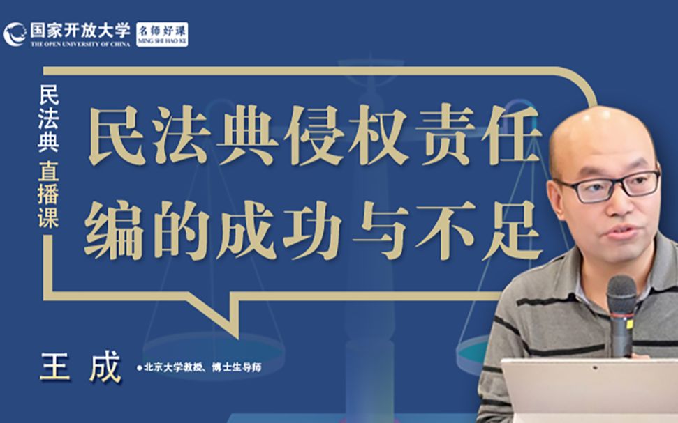 【名师好课 民法典系列】王成:民法典侵权责任编的成功与不足哔哩哔哩bilibili