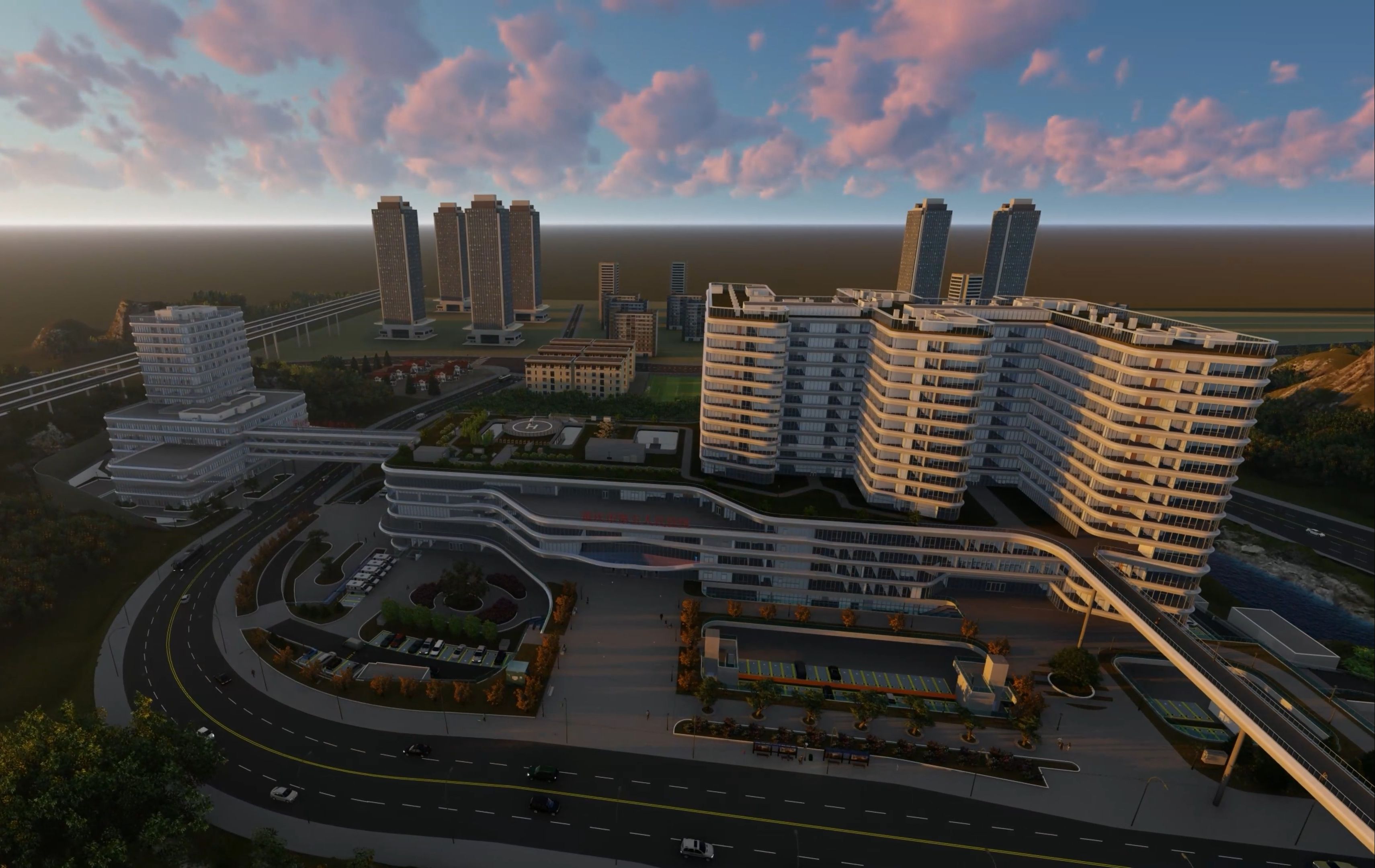 医院建筑模型渲染漫游片段-lumion